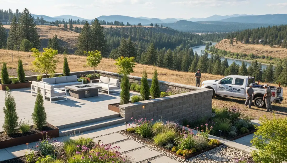 Landscape design team serving Spokane, WA, for custom outdoor living spaces and yard transformations